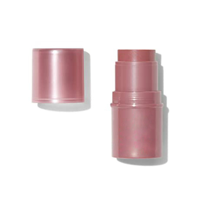 2022 cosmetics wholesale custom facial makeup blush base stick packaging round pink base stick container empty tube